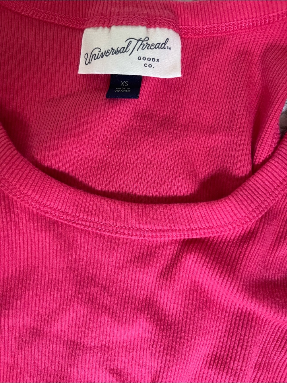 Universal Thread Bright Hot Pink Ribbed Tank - Picture 4 of 4